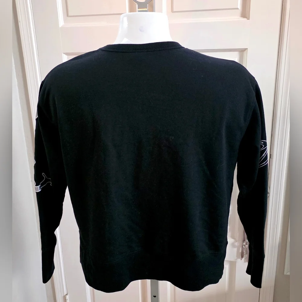 Disneyland The Nightmare Before Christmas Black silver Spellout Shirt Sz Medium - Picture 5 of 10